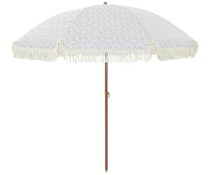 vidaXL Gartenscirm Ø 205 x 209 cm Stahl Grau/Weiß (42006682)