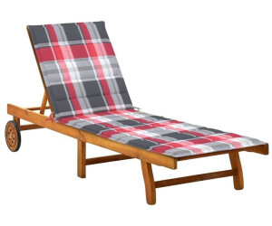 furnicato Rectangular Wooden Sun Lounger 59x85x200 cm (M606444) Multicolor