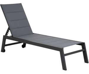 Happy Garden Sun Lounger Barbados 61x95x198 cm (1281GN) grey