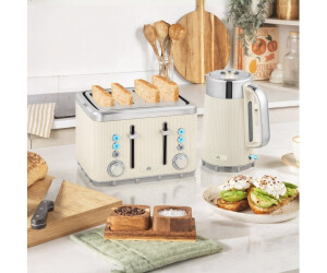 HomCom Wasserkocher Toaster Set 1,7L Schnell Wasserkocher 4 Scheiben Toaster