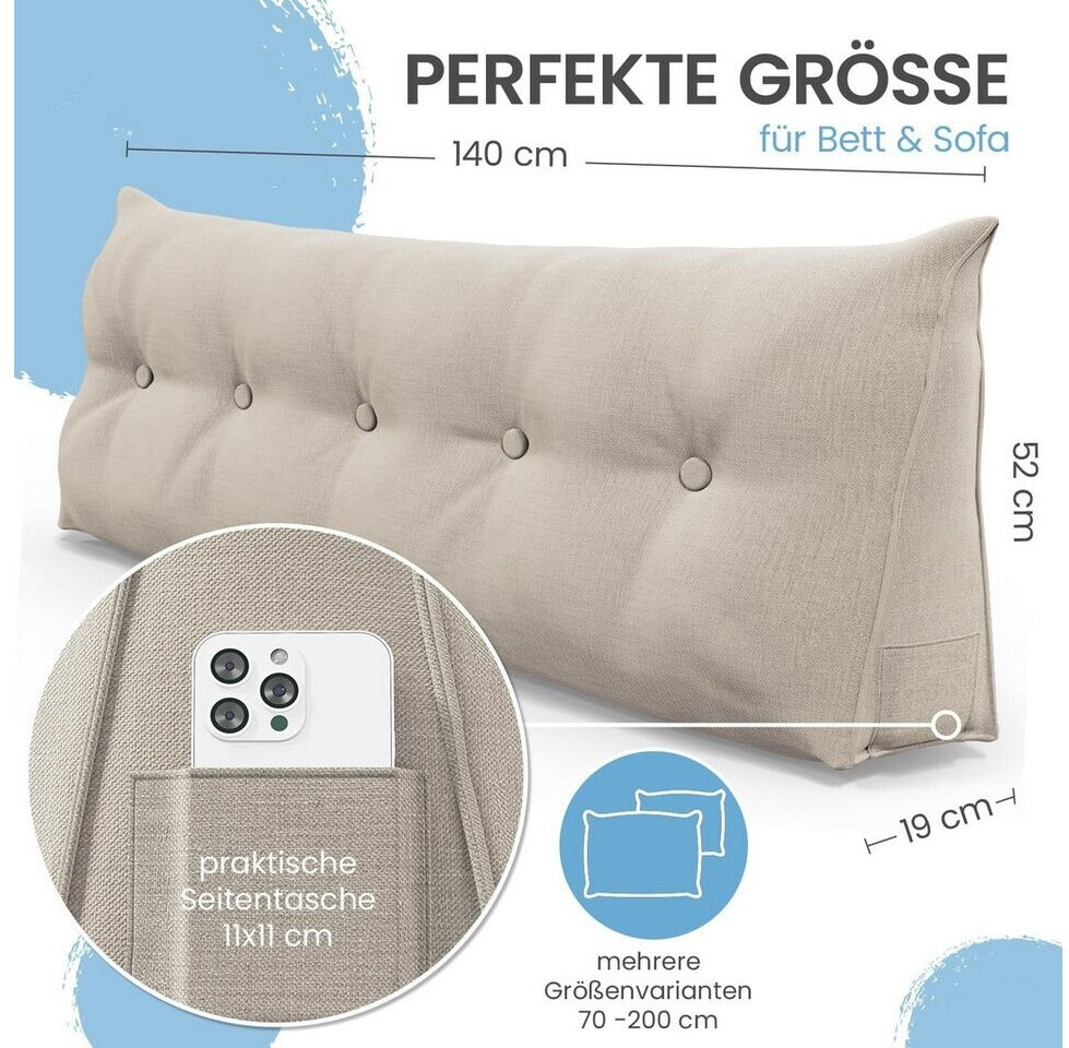 Eloneo Rückenkissen 140x52cm sand ab 59,99 € (Oktober 2026)