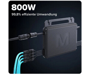 SUNNIVA Balkonkraftwerk 2000W BIFAZIAL Fullblack – 4x 500W Glas-Glas Module, 800W Wechselrichter, Inkl. 5m Kabel, WLAN/Bluetooth – Steckerfertige PV-Anlage Mit 0% MwSt.