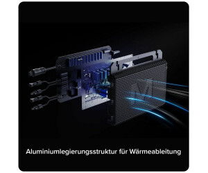 Produktbild von SUNNIVA Balkonkraftwerk 2000W BIFAZIAL FULLBLACK – 4x 500W Glas-Glas Module, 2000W Wechselrichter, WiFi/Bluetooth