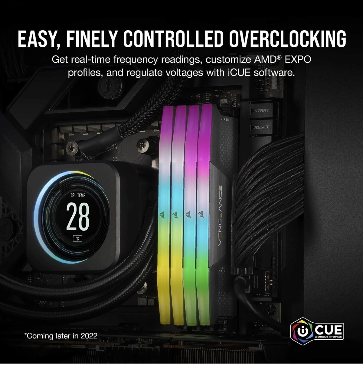 Corsair Vengeance RGB 16GB Kit DDR5-6000 CL36 (CMH16GX5M2E6000Z36