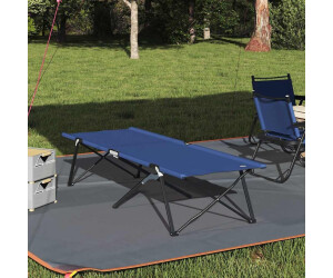 vidaXL Folding Sun Loungers with Carrying Bags 2 Pieces Blue (42003168)