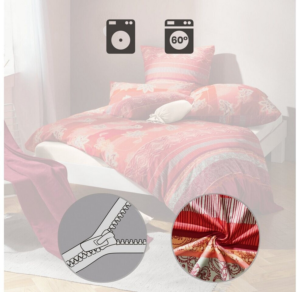 Erwin Müller Single-Jersey Bettwäsche 135x220 cm (80x80 cm) rot ab 36,82 € (Oktober 2026)