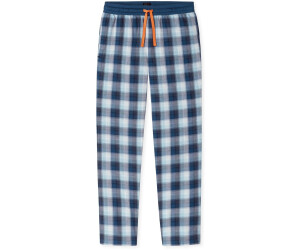 Schiesser Pigiama Uomo | Pantaloni Lunghi + Slip Mix + Relax | Colore Pacific Blue | 100% Cotone Organico | Morbido E Comodo | Vita Regolabile Con Bottone E Nastro