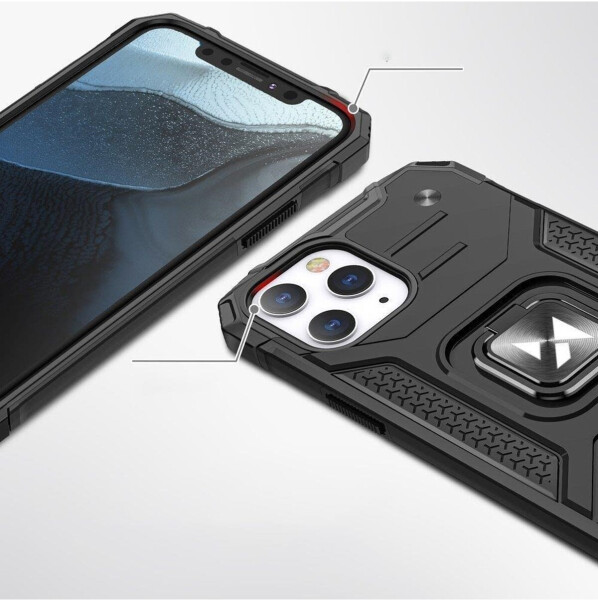 Wozinsky Ring Armor Armored Hybrid Case Cover + Magnetic Holder iPhone 13 Mini Blue, Bild 2