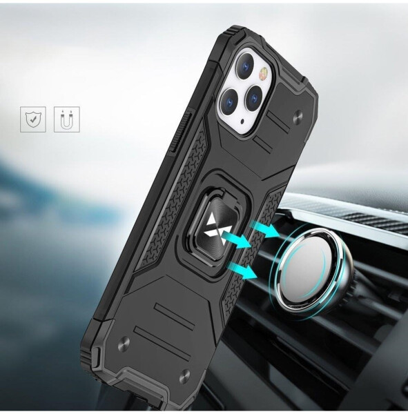 Wozinsky Ring Armor Armored Hybrid Case Cover + Magnetic Holder iPhone 13 Mini Blue, Bild 6