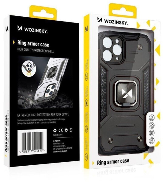 Wozinsky Ring Armor Armored Hybrid Case Cover + Magnetic Holder iPhone 13 Mini Blue, Bild 8