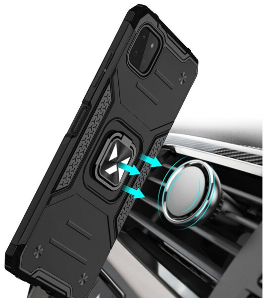 Wozinsky Ring Armor Armored Hybrid Case Cover + Magnetic Holder Samsung Galaxy A22 4G Red, Bild 6
