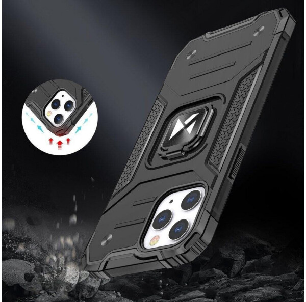 Wozinsky Ring Armor Armored Hybrid Case Cover + Magnetic Holder for iPhone 13 Pro Pink, Bild 7