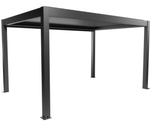Biohort Pergola 4.5 x 3 m with louvred roof 460 x 312 cm dark grey metallic
