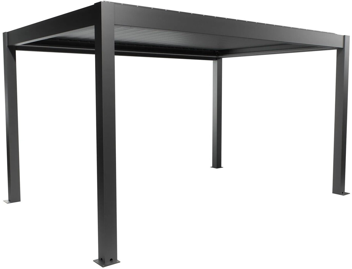 Biohort Pergola 4,5 x 3 m mit Lamellendach 460 x 312 cm dunkelgrau-metallic