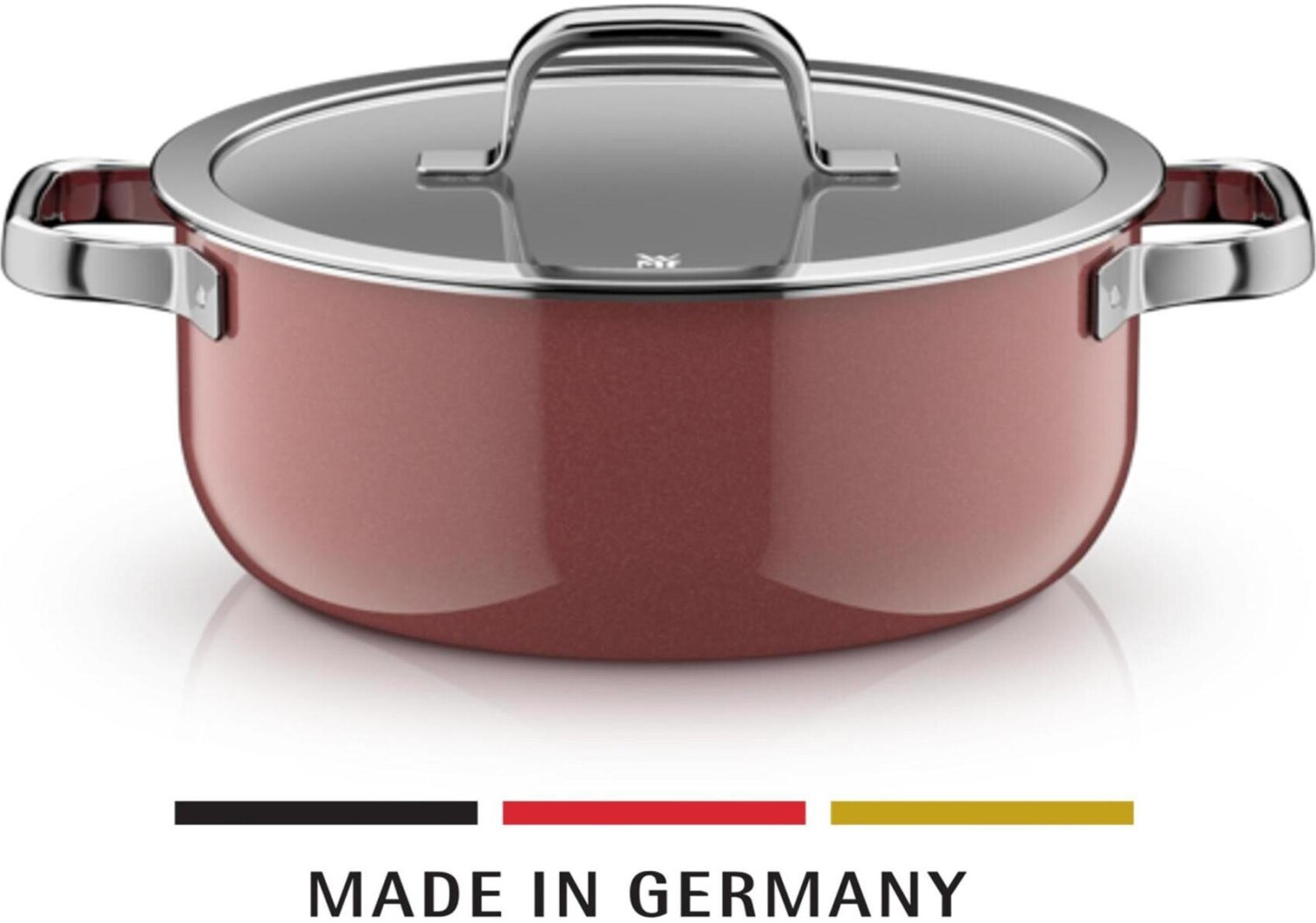 WMF Fusiontec Mineral Pro, Bratentopf mit Deckel, 24 cm, Rose