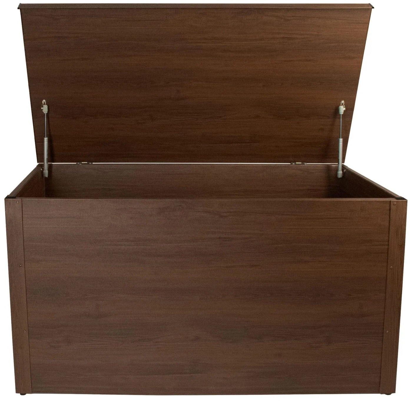 Wilk Gartenbox Metall Holzoptik Doppelwandig 63x117x62cm Braun