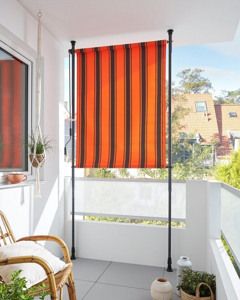 Konifera Senkrechtmarkise Marbella Vista mit Teleskop-Funktion 120 x 225 cm orange-braun