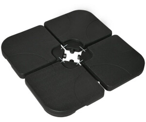 Outsunny Gewichte für Sonnenschirmständer HDPE Schwarz 104L x 104B x 7,5H cm