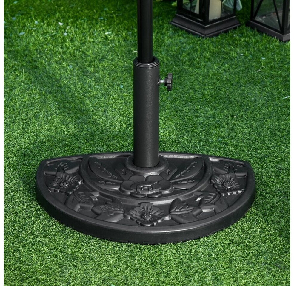 Outsunny Sonnenschirmständer Schwarz Kunststoff 32x50 cm Sonnen- & Sichtschutz Sonnenschirmständer