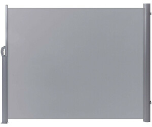 Beliani Side awning with base 160 x 300 cm aluminium light grey