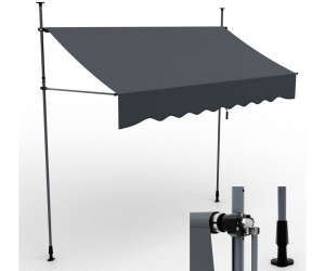 Onbest Height-adjustable balcony awning with crank handle 300 x 120 cm anthracite