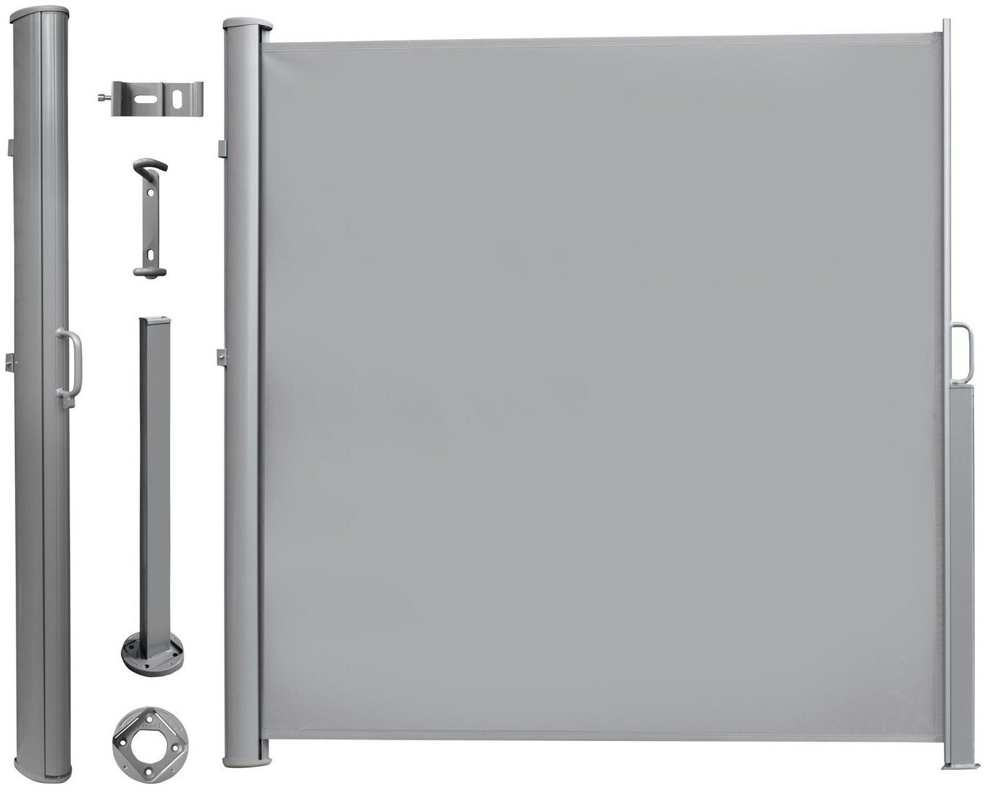 osoltus Alu-Seitenmarkise 180 x 300 cm hellgrau