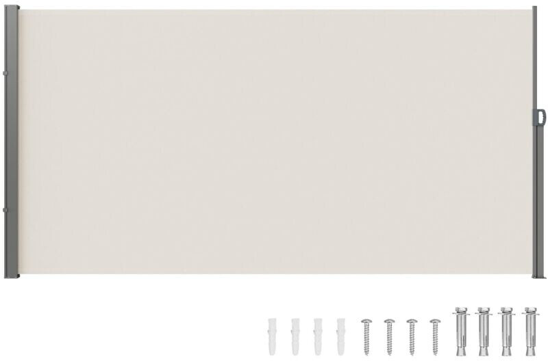 VEVOR Seitenmarkise 180 g/m² Polyestergewebe PU-beschichtet 180 x 350 cm beige