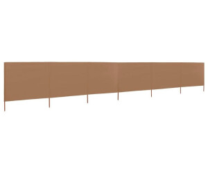 vidaXL 6-panel wind protection fabric 800 x 120 cm taupe