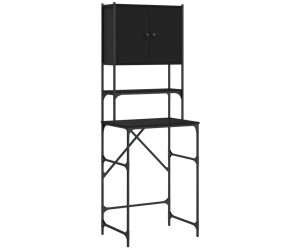 vidaXL Waschmaschinenschrank Schwarz 68x48,5x194 cm