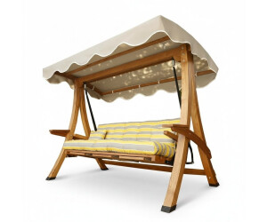 JVmoebel Hollywoodschaukel Braun-Beige Gartenschaukel Luxuriöse Schaukel Outdoor Vordach 1 tlg. Made in Europa