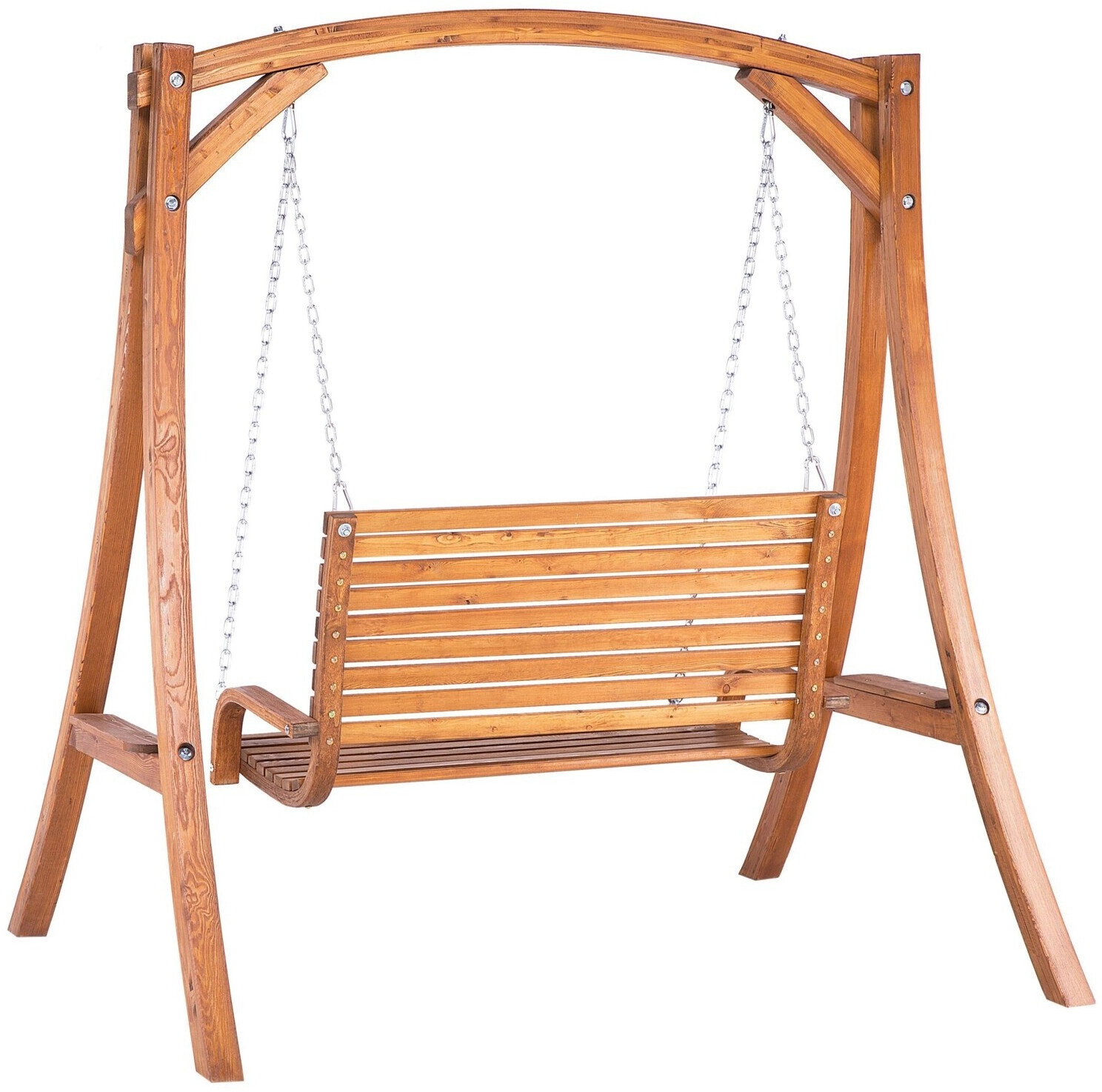 Beliani Dunkelbraun Holz 170x175x128 cm Gartenmöbel