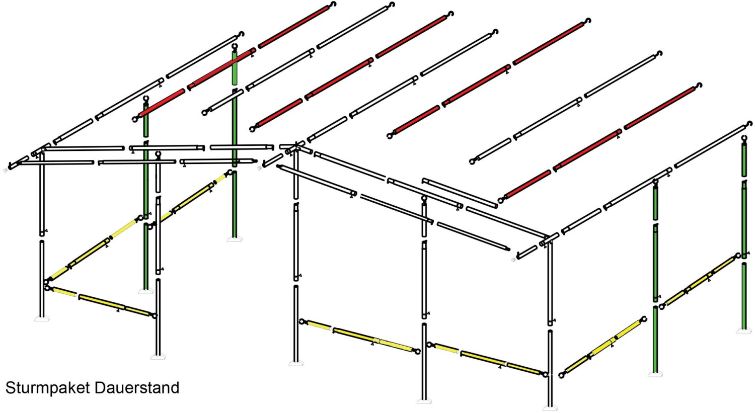 Hahn-Zelte HAHN ZELTE Sturm-Gestänge Paket