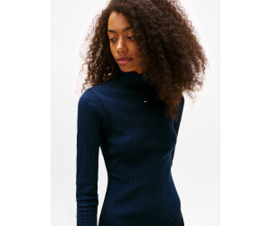 Tommy Hilfiger TJW F&F Rib Lettuce Edge Dress in gerippter Struktur  (55900003) dark night navy ab 47,92  | Preisvergleich bei idealo.de