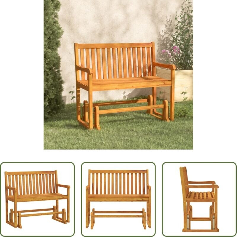 vidaXL Schaukelbank Garten-schaukelbank 110 Cm Massivholz Akazie
