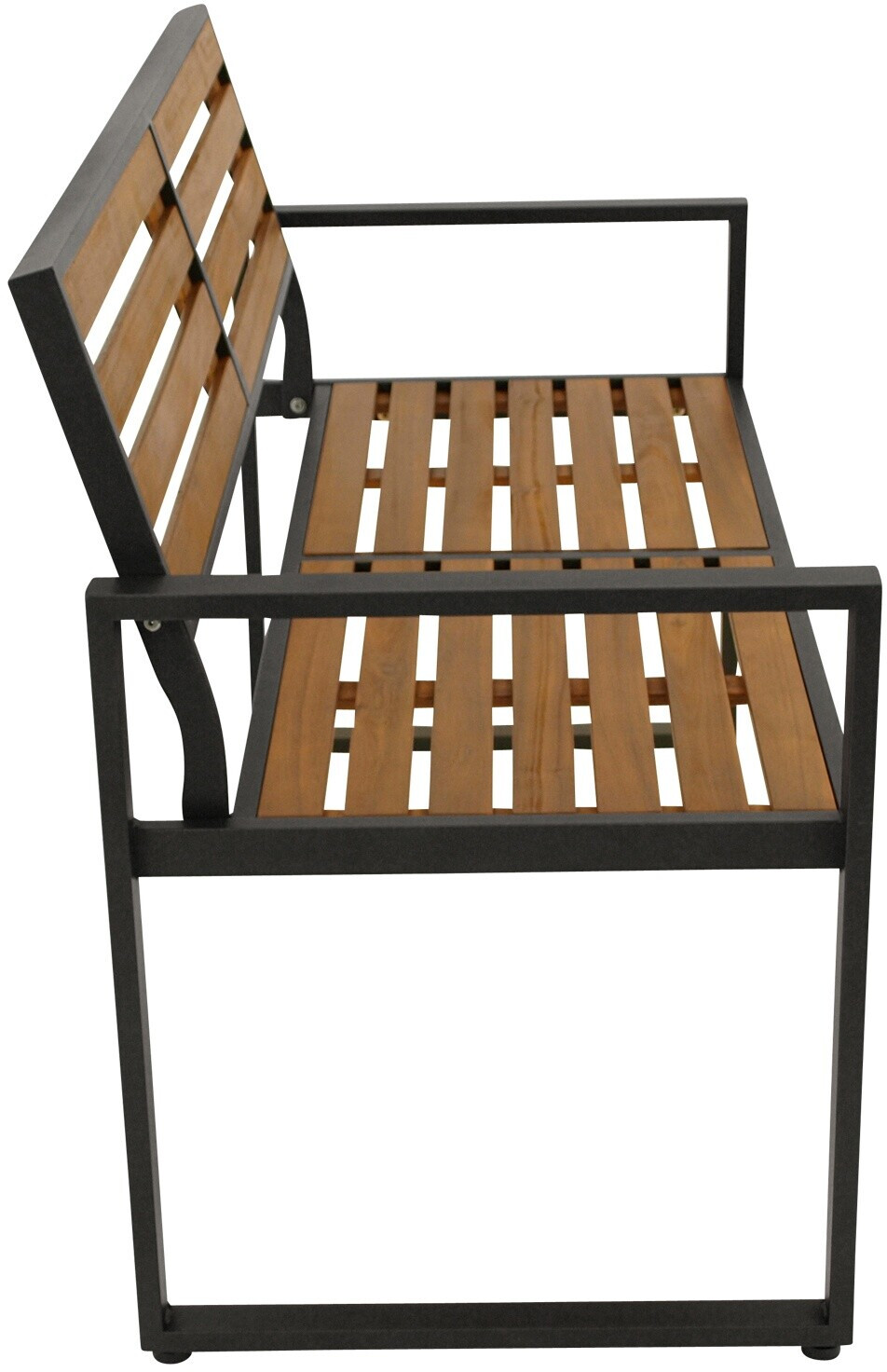 DEGAMO Gartenstuhl RAGUSA – 2 Stück, Metall Anthrazit + Akazienholz Geölt, FSC-zertifiziert, 64,5x62x88 Cm, Für Terrasse & Balkon