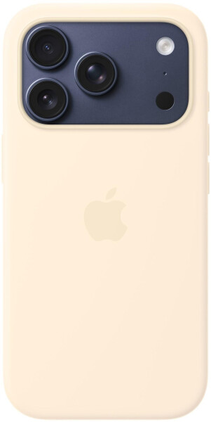 Apple iPhone 17 Pro Silikon Case mit MagSafe Vanille