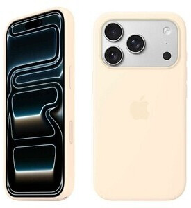 Apple iPhone 17 Pro Silikon Case mit MagSafe Vanille, Bild 4