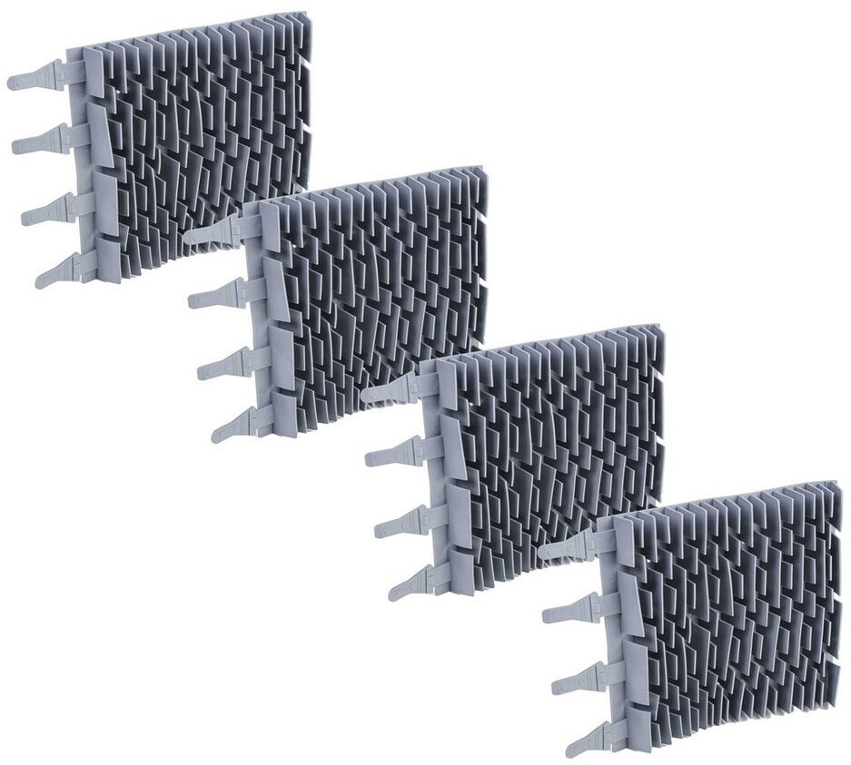 vhbw 4X Bürste kompatibel mit Zodiac OT3290 OT3240 OT 3200 OT 3300 OT3230 Poolroboter - Aus Gummi 24,7 x 18 x 2,8 cm