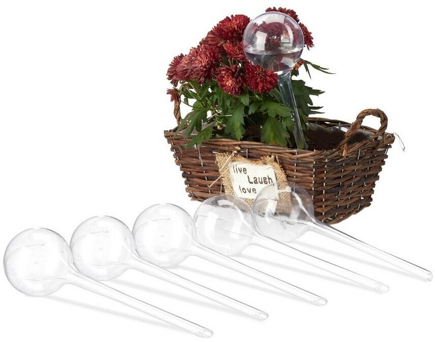 Relaxdays Watering Globes Set of 6 transparent (10045707_50)