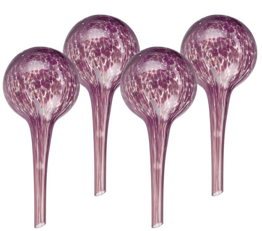 Relaxdays Glass Watering Globes Set of 4 Purple (10048279_46)