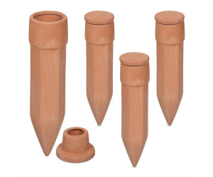 Relaxdays Tonkegel Bewässerung 4er Pack hellbraun (10050408)