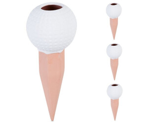 Relaxdays Tonkegel Golfball 4er Set weiß/hellbraun (10048446)