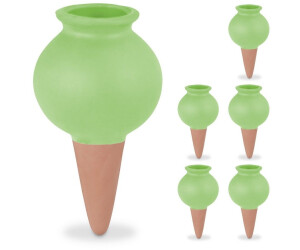 Relaxdays Tonspitzen Bewässerung 6er Set grün/hellbraun (10049491)