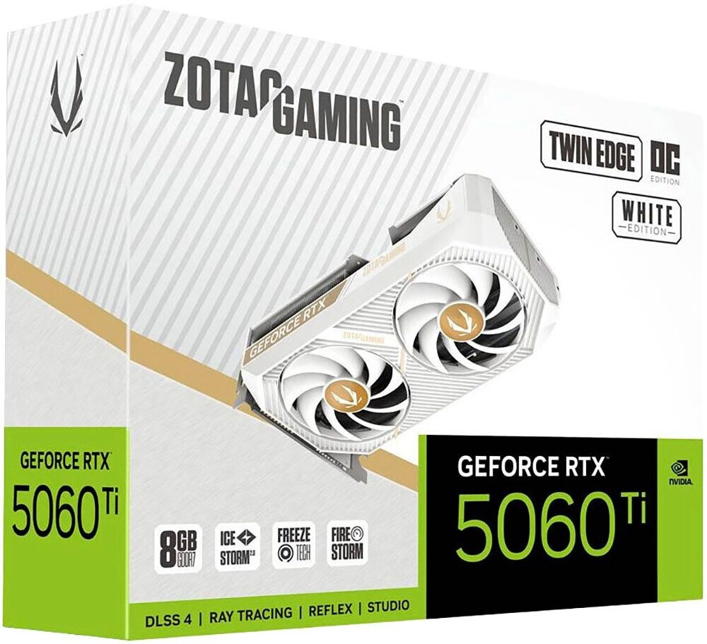 Zotac GeForce RTX 5060 Ti 8 Go Twin Edge OC blanc au meilleur prix