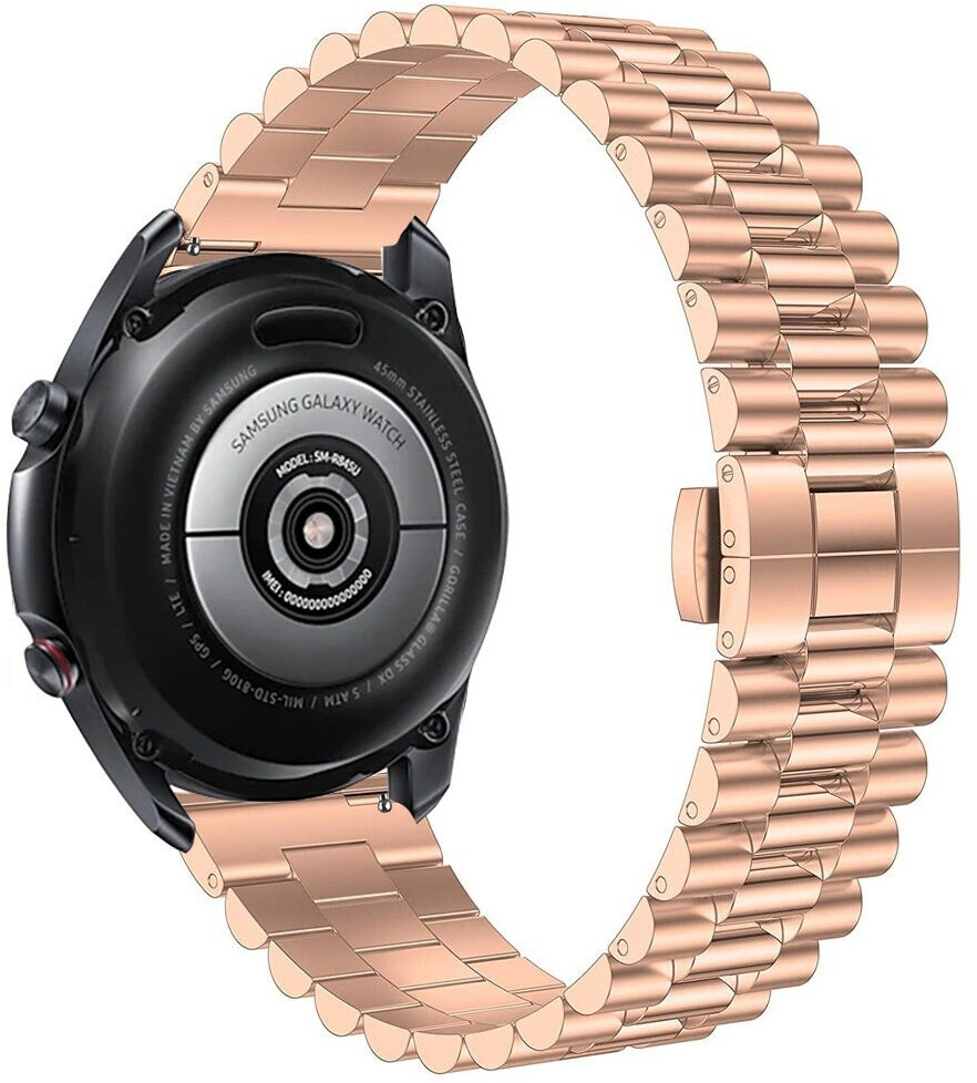 Strap-it Stahlarmband passend für Amazfit GTR 2 Presidential (Roségold)