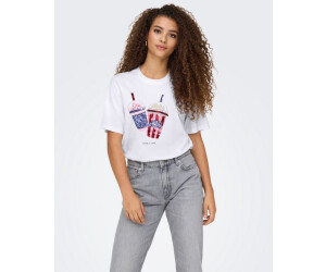 ONLY Onllucy S/S Puff Stay Top Box Jrs – T-Shirt Donna Con Stampa, Girocollo, Regular Fit