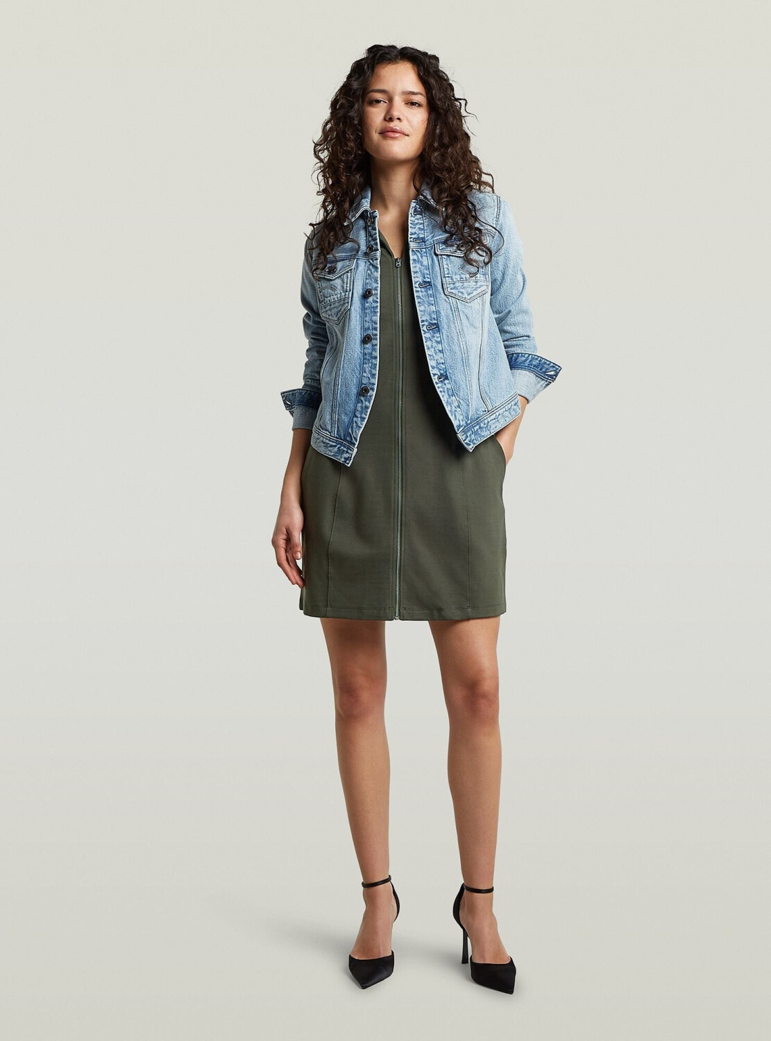 g star fit and flare dress Fit And Flare Dress | Beige