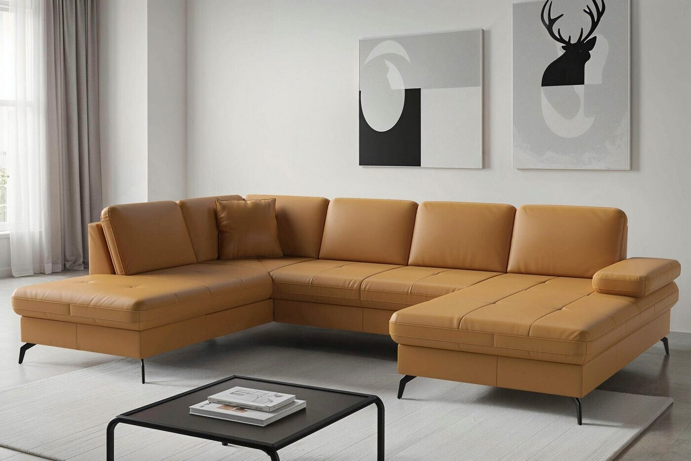 sit&more Wohnlandschaft Morris Jubi Breite 300 cm mit Armteilfunktion optional mit Bettfunktion curry ab 2.727,99 € (Oktober 2026)