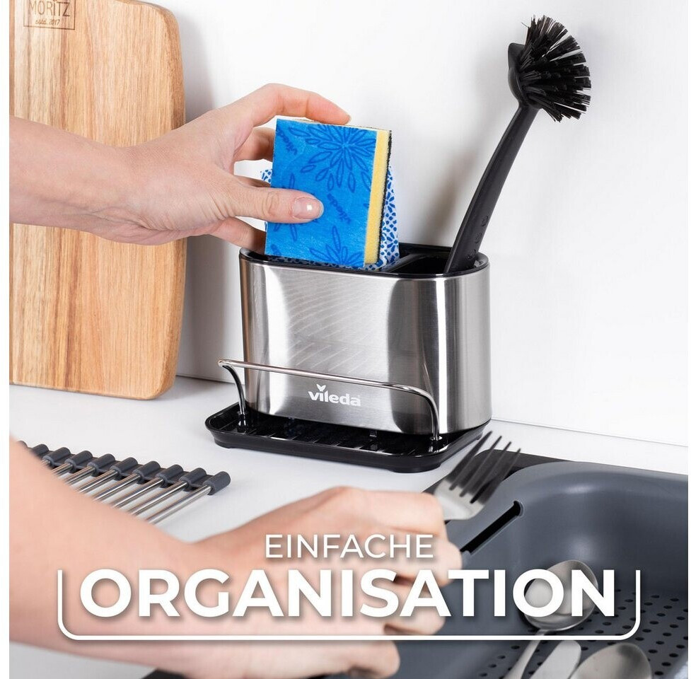 Vileda Spülbecken Organizer Edelstahl mit Schwammhalterung (37044) ab 19,90 € (Oktober 2026)