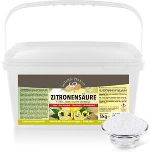 Golden Peanut Golden-Peanut Zitronensäure monohydrat E-330, Pulver, Lebensmittelqualität und zum Entkalken, 5 kg